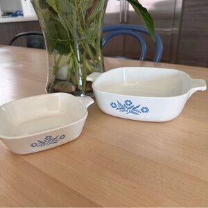 Vintage Corning Ware Blue Cornflower petite pan p-41 + 1 quart‎ bundle
